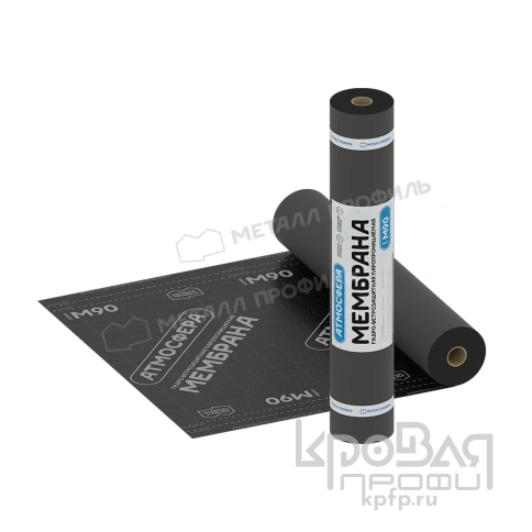 Мембрана гидро-ветрозащитная паропроницаемая АТМОСФЕРА M 90 (1,5х46,66м) фото 1