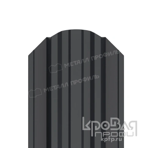 Штакетник металлический МП TRAPEZE-O 16,5х118 (PURMAN-20-7024-0.5) фото 1