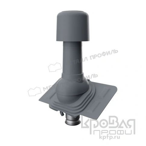 Выход вентиляции изолированный MAXI TURBO 125/160 универсальный (серый) фото 1