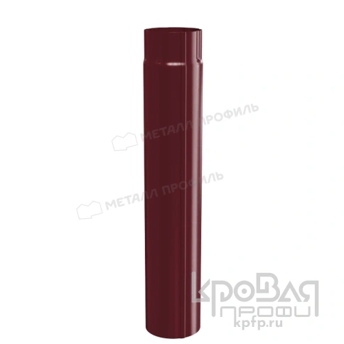 Труба водосточная МЕТАЛЛ ПРОФИЛЬ Foramina PUR D100х2000 Ral 3005 фото 1