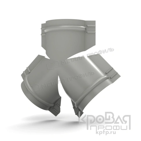 Y-образный тройник для круглого конька R110 NormanMP (ПЭ-01-9002-0.5) фото 1