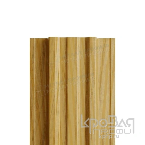 Штакетник металлический МП TRAPEZE-T 16,5х118 (ECOSTEEL_T-12-Орех-0.45) фото 1