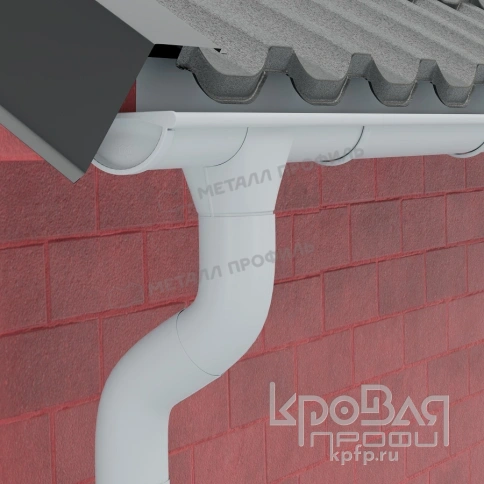 Держатель трубы (на кирпич) МЕТАЛЛ ПРОФИЛЬ GS lite D90 Ral 9003 фото 2