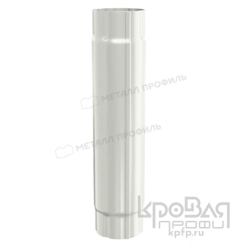 Труба соединительная МЕТАЛЛ ПРОФИЛЬ GRANDSYSTEM D90х1000 Ral 9010 фото 1