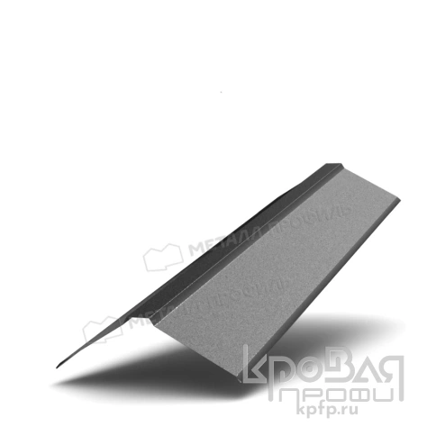 Планка конька плоского 190х190х2000 (VikingMP E-20-9005-0.5) фото 1