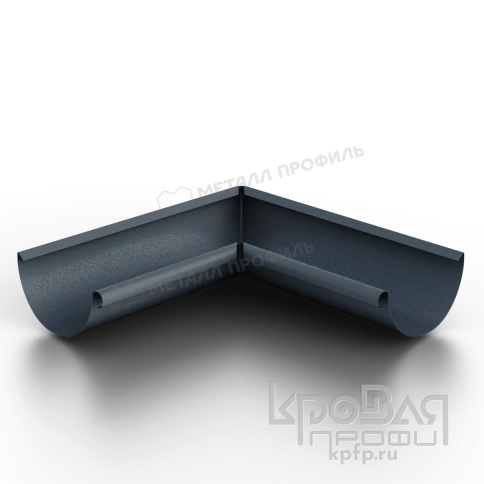 Угол желоба внутренний МЕТАЛЛ ПРОФИЛЬ Foramina Freeze D125 Grey фото 1