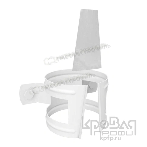 Держатель трубы (на дерево) МЕТАЛЛ ПРОФИЛЬ GRANDSYSTEM  D90 Ral 9010 фото 1