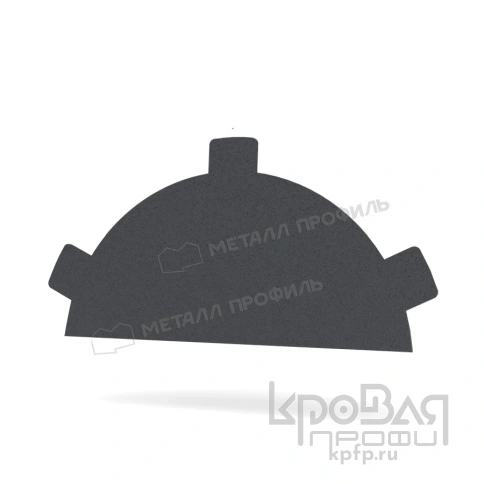 Заглушка конька круглого простая (MattMP-20-7024-0.5) фото 1