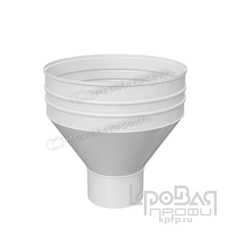 Воронка водосборная МЕТАЛЛ ПРОФИЛЬ ПРОЕКТ D350х150 Ral 9003 фото 1