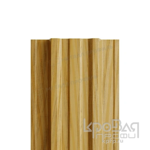 Штакетник металлический МП TRAPEZE-T 16,5х118 (ECOSTEEL_T-01-ЗолотойДуб-0.5) фото 1