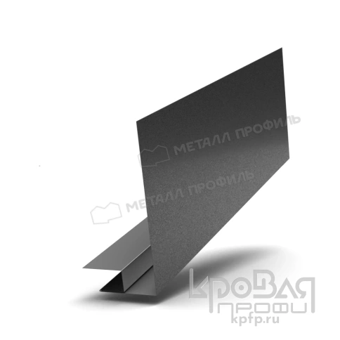 Планка карнизного свеса сложная 250х50х2000 (VikingMP E-20-9005-0.5) фото 1