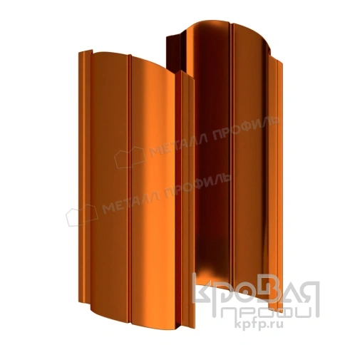 Штакетник металлический МП ELLIPSE-O 19х126 (AGNETA-03-Copper\Copper-0.5) фото 2