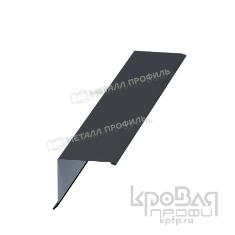 Планка торцевая 135х145х2000 (VALORI-20-Grey-0.5) фото 1