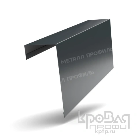 Планка торцевая фасадная FASTCLICK 139х65х3000 NormanMP (ПЭ-01-7016-0.5) фото 1