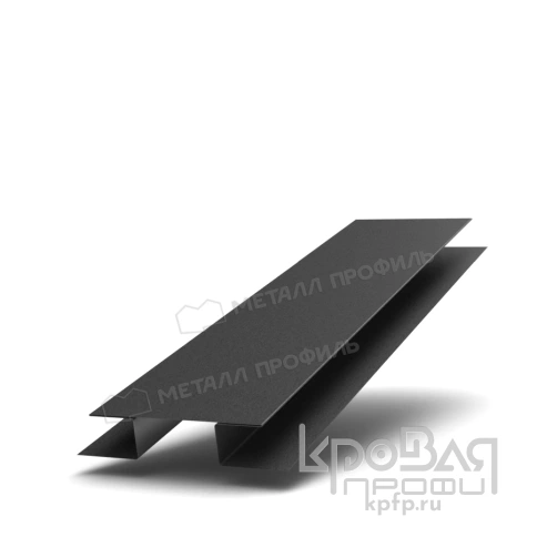 Планка стыковочная сложная 75х3000 (VALORI-20-DarkGrey-0.5) фото 1