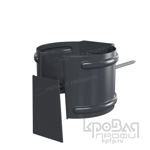 Держатель трубы (на кирпич) МЕТАЛЛ ПРОФИЛЬ Foramina PUR D100 Ral 7024 фото 1