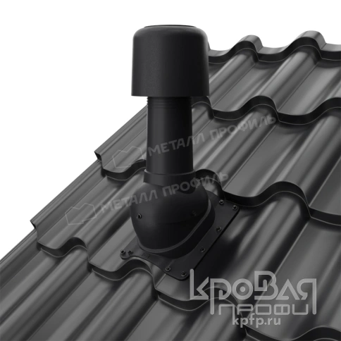 Выход вентиляции изолированный MAXI 125/160 Монтерроса (черный) фото 2