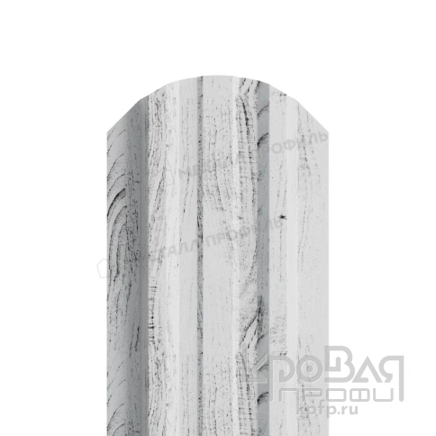 Штакетник металлический МП LАNE-O 16,5х99 (ECOSTEEL_MA-01-Беленый Дуб-0.5) фото 1