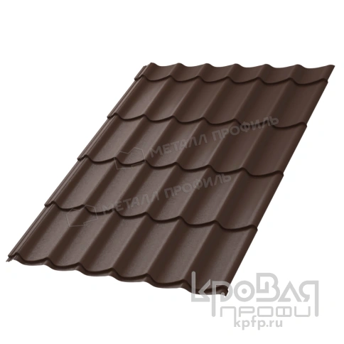 Металлочерепица МП Ламонтерра-X (VALORI-20-Brown-0.5) фото 2