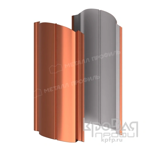 Штакетник металлический МП ELLIPSE-O 19х126 (PURMAN-20-Argillite-0.5) фото 2