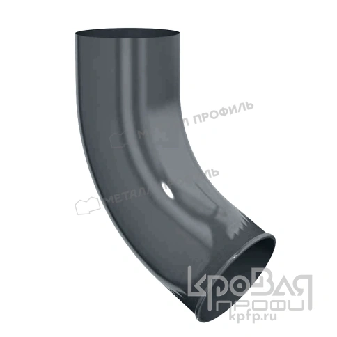 Колено сливное МЕТАЛЛ ПРОФИЛЬ GS lite D90х60 градусов Ral 7024 фото 1