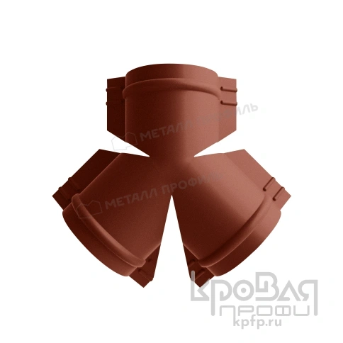 Y-образный тройник для круглого конька R110 (PURMAN-20-Argillite-0.5) фото 1