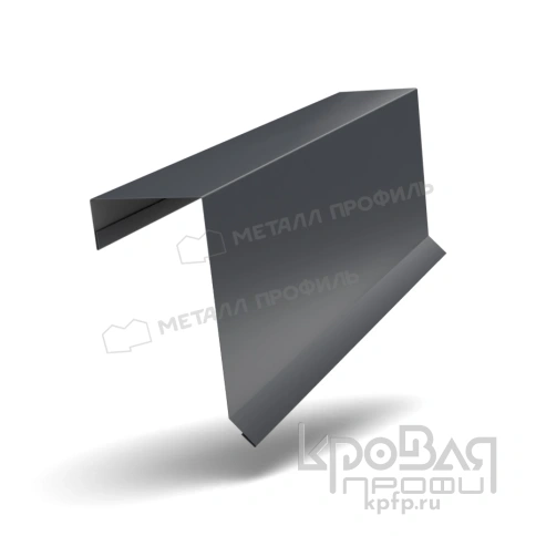 Планка торцевая кровельная FASTCLICK 65х130х2000 (PURMAN-20-7024-0.5) фото 1