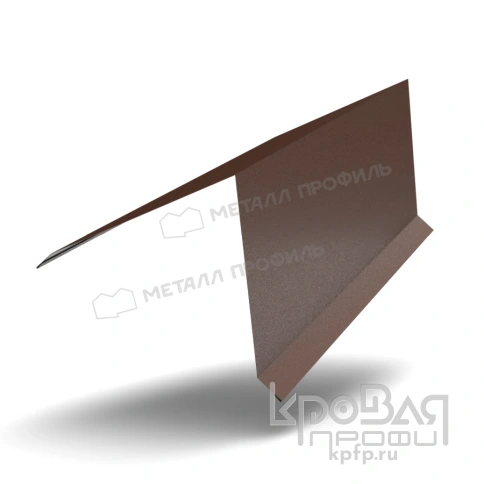Планка конька кровли односкатной 185х185х2000 (VALORI-20-Brown-0.5) фото 1