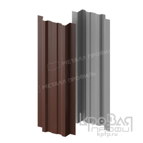 Штакетник металлический МП LАNE-T 16,5х99 (ПЭ-01-8017-0.4) фото 2