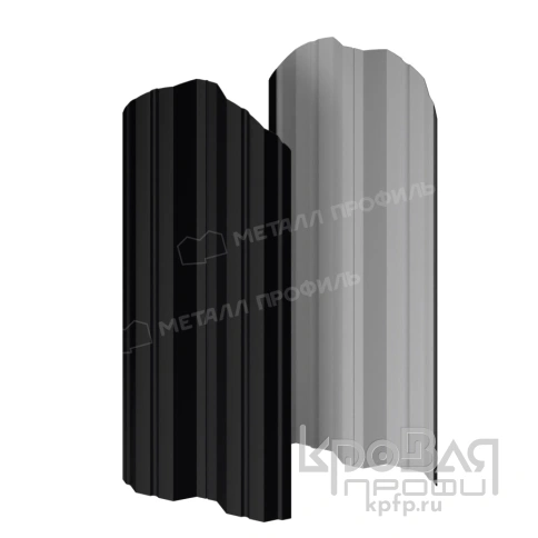 Штакетник металлический МП М-111-О (ПЭ-01-9005-0.45) фото 1