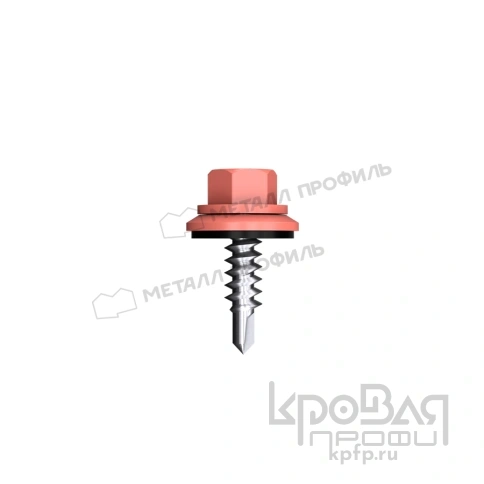 Саморез 4,8х28 ROOFRetail RAL3009 (красная окись) фото 1