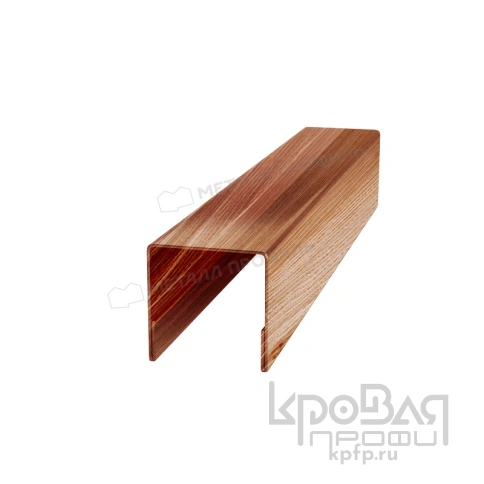 Планка П-образная 23х22х2000 (ECOSTEEL_T-01-Кедр-0.5) фото 1
