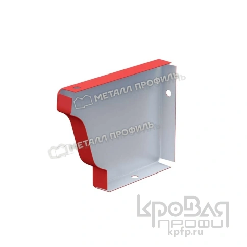 Заглушка желоба левая МЕТАЛЛ ПРОФИЛЬ БЮДЖЕТ 120х86 Ral 3005 фото 1