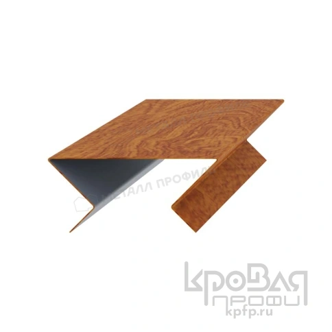 Планка угла наружного сборная нижняя Woodstock 70х28х3000 (ECOSTEEL_T-01-Кедр-0.5) фото 2