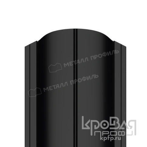 Штакетник металлический МП ELLIPSE-O 19х126 (PURMAN-20-9005-0.5) фото 1