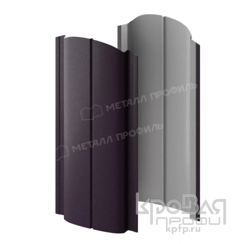 Штакетник металлический МП ELLIPSE-O 19х126 (VALORI-20-Violet-0.5) фото 2