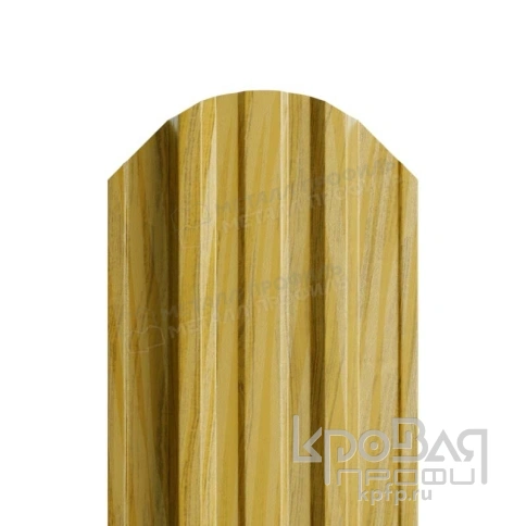 Штакетник металлический МП TRAPEZE-O 16,5х118 (ECOSTEEL_MA-01-Бразил. Вишня-0.5) фото 1