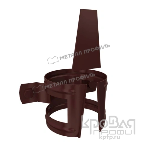 Держатель трубы (на дерево) МЕТАЛЛ ПРОФИЛЬ GS lite D90 Ral 8017 фото 1