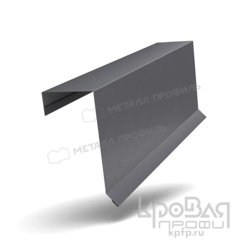 Планка торцевая кровельная FASTCLICK 65х130х2000 (VALORI-20-Grey-0.5) фото 1