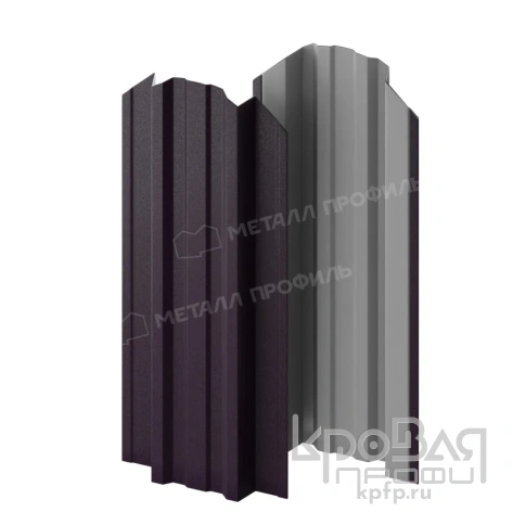 Штакетник металлический МП TRAPEZE-O 16,5х118 (VALORI-20-Violet-0.5) фото 2