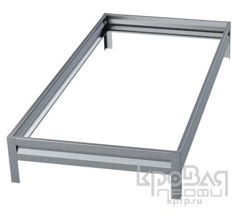 Садовая грядка металлическая оцинкованная ТИМЕР 2000х1000 мм (высота 14 см) фото 1