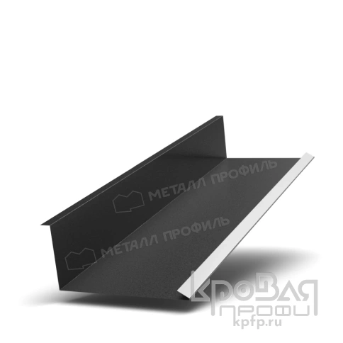 Планка примыкания нижняя 250х122х2000 (VikingMP-01-9005-0.45) фото 1