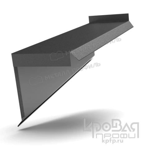 Планка сегментная торцевая левая 400 мм (VALORI-20-DarkGrey-0.5) фото 1