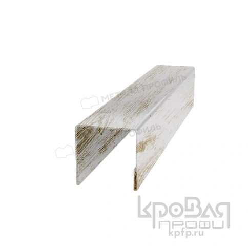 Планка П-образная 23х22х2000 (ECOSTEEL_MA-01-Беленый Дуб-0.5) фото 1