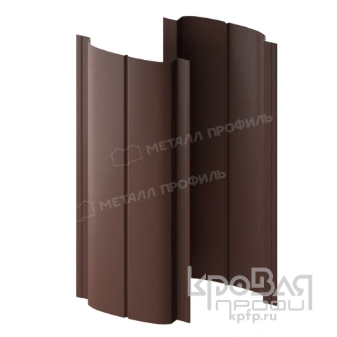 Штакетник металлический МП ELLIPSE-T 19х126 (ПЭМАД-01-8017\8017-0.4) фото 2