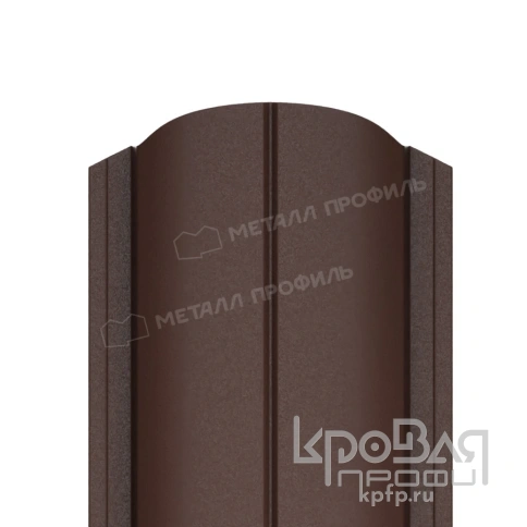 Штакетник металлический МП ELLIPSE-O 19х126 (VikingMP E-20-8017-0.5) фото 1