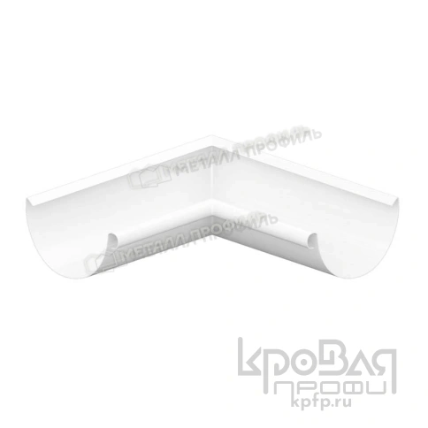 Угол желоба внутренний МЕТАЛЛ ПРОФИЛЬ Foramina PUR D125 Ral 9010 фото 1