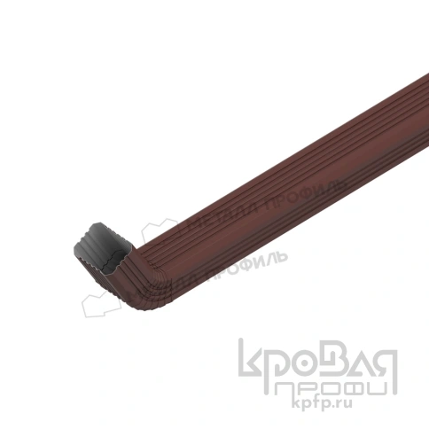 Труба водосточная с коленом 76х102х1000 (ПЭ-01-RR32-0.5) фото 1