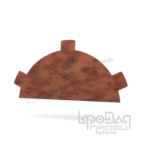 Заглушка конька круглого простая (КЛМА-02-Anticato-0.5) фото 1