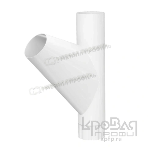 Тройник трубы Foramina PUR D100 (PUR_Д-01-9010\9010-0.5) фото 1